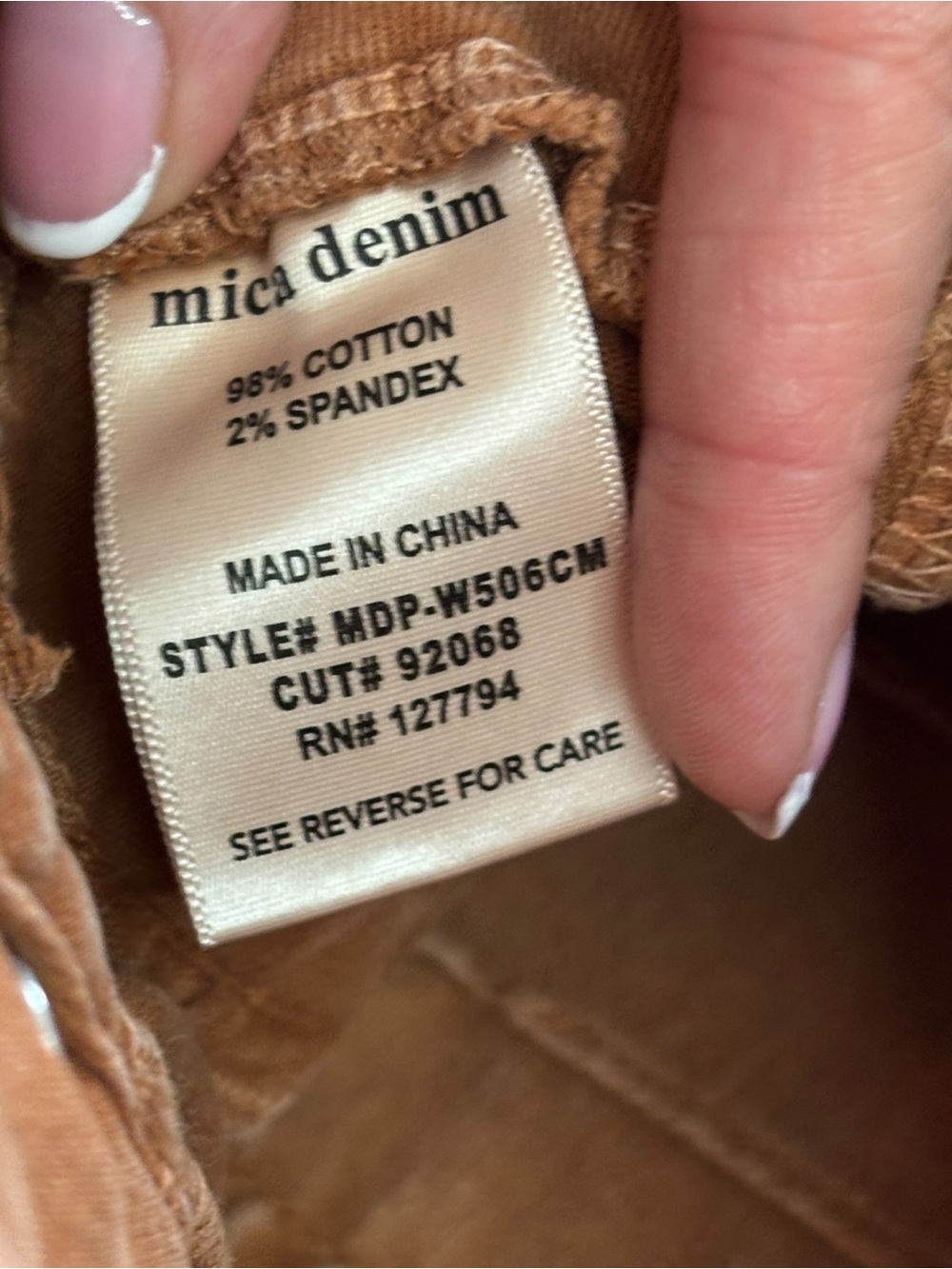 Mica Denim Rust Brown High Rise Wide Leg Jeans Women’s Size 25 Stretch - Picture 9 of 12